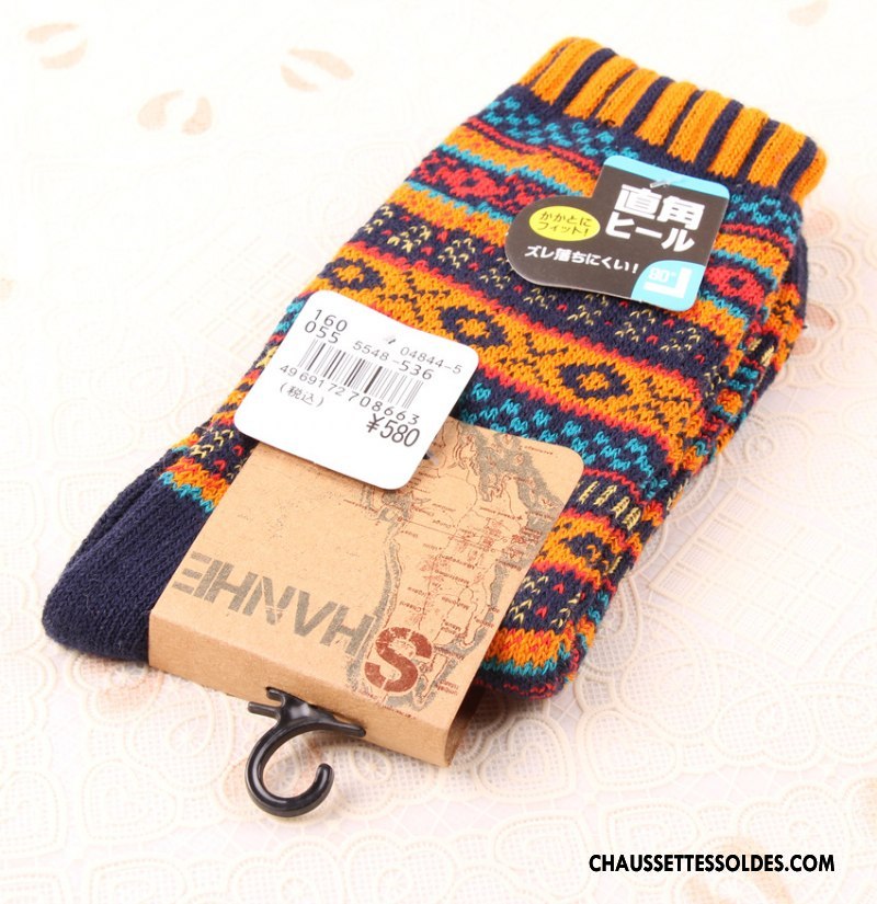 Chaussettes Mi Hautes Homme L'automne Personnalité 100% Coton Matelassé Thermiques Hiver