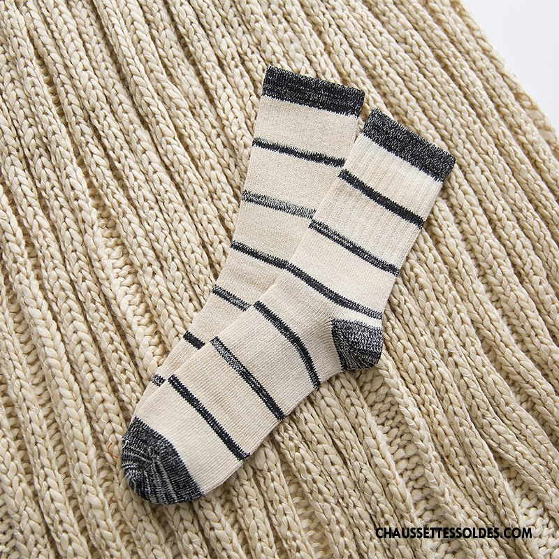 Chaussettes Mi Hautes Homme L'automne Rayé Milieu Lovers Femme Le Nouveau