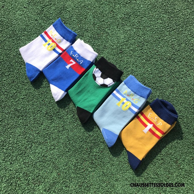 Chaussettes Mi Hautes Homme Le Nouveau Casual Tendance Matelassé Milieu Mouvement Vert