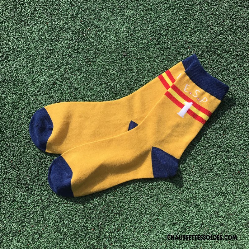 Chaussettes Mi Hautes Homme Le Nouveau Casual Tendance Matelassé Milieu Mouvement Vert