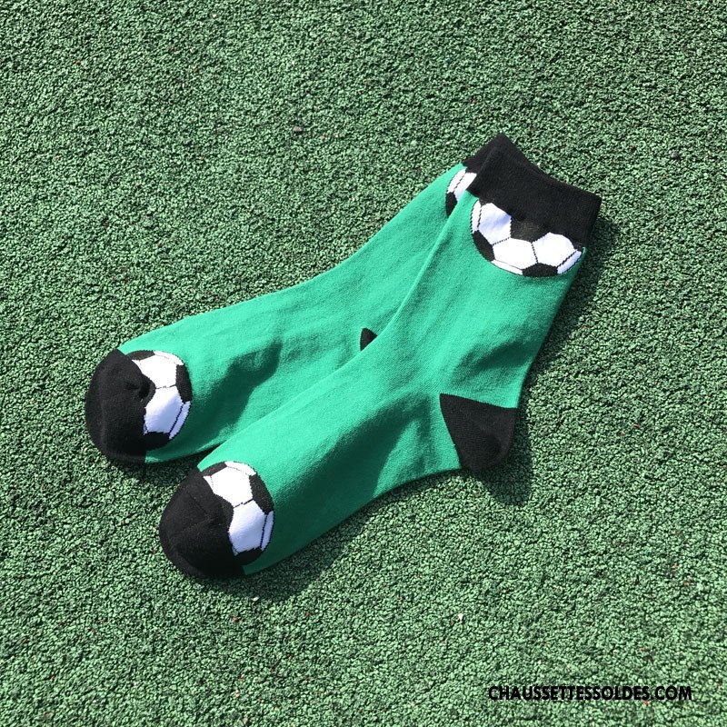 Chaussettes Mi Hautes Homme Le Nouveau Casual Tendance Matelassé Milieu Mouvement Vert