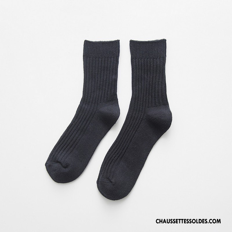 Chaussettes Mi Hautes Homme Le Nouveau Chaussettes En Coton Bleu