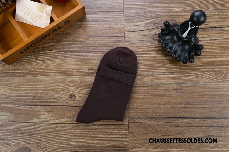 Chaussettes Mi Hautes Homme Le Nouveau Chaussettes En Coton Milieu De Travail Casual Gris