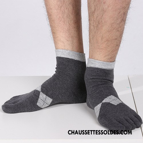 Chaussettes Mi Hautes Homme Livraison Gratuite Antibactérien Coton Bio 100% Coton Cinq Doigts Noir