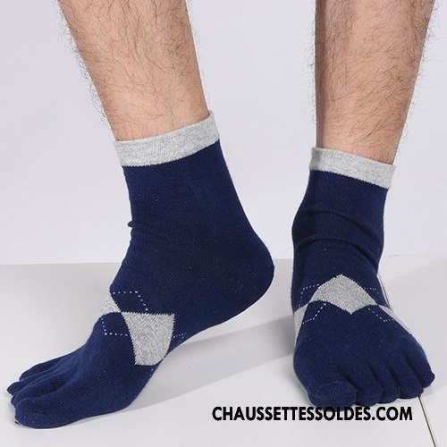 Chaussettes Mi Hautes Homme Livraison Gratuite Antibactérien Coton Bio 100% Coton Cinq Doigts Noir