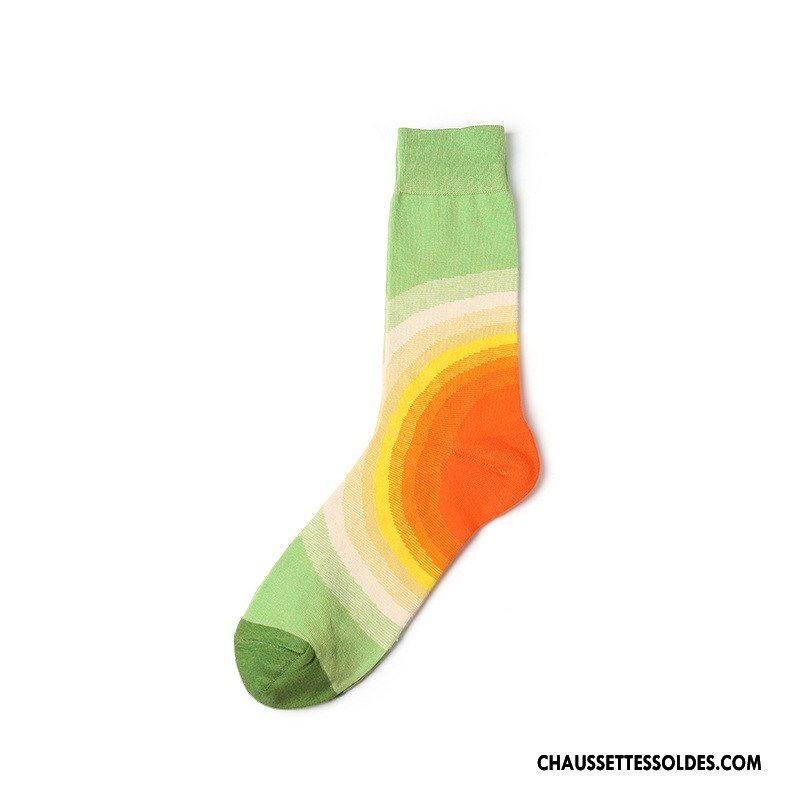 Chaussettes Mi Hautes Homme Long Stock Europe Nouvelles Arrivées Oiseau Chaussettes En Coton Fleurs Couleur De Contraste Noir