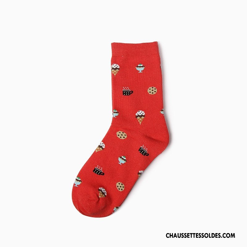 Chaussettes Mi Hautes Homme Lovers Dame Créatif Nouvelles Arrivées Courte Dessin Animé Marron / Brun