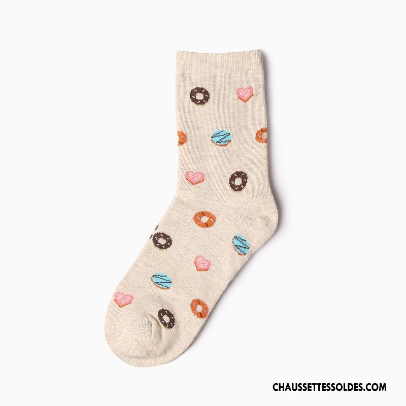 Chaussettes Mi Hautes Homme Lovers Dame Créatif Nouvelles Arrivées Courte Dessin Animé Marron / Brun