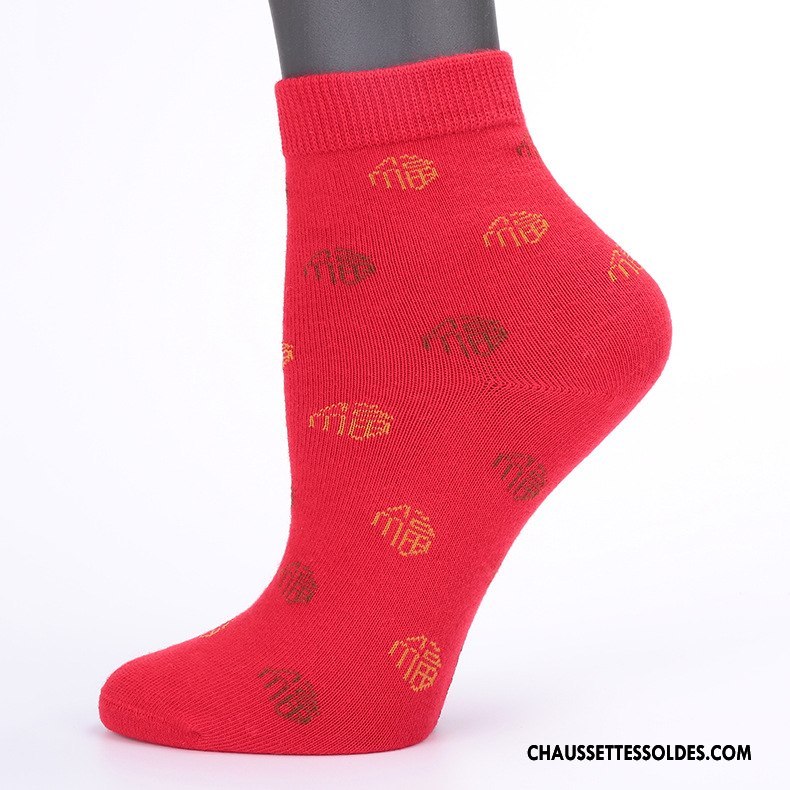 Chaussettes Mi Hautes Homme Lovers Petit Hiver Gros L'automne Femme Rouge