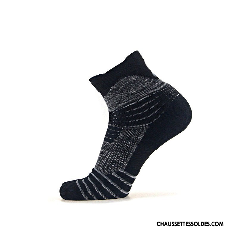 Chaussettes Mi Hautes Homme Légère Antidérapant L'absorption D'humidité Casual Été Serviette Noir