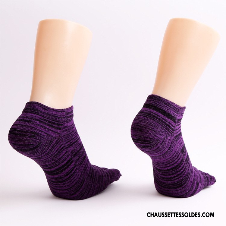 Chaussettes Mi Hautes Homme Matelassé Britanique Respirant Cinq Doigts Absorber La Sueur Style Gris