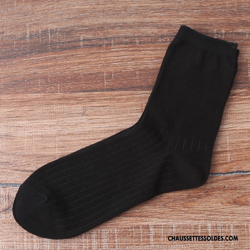 Chaussettes Mi Hautes Homme Milieu 100% Coton Hiver Le Nouveau L'automne Pure Gris