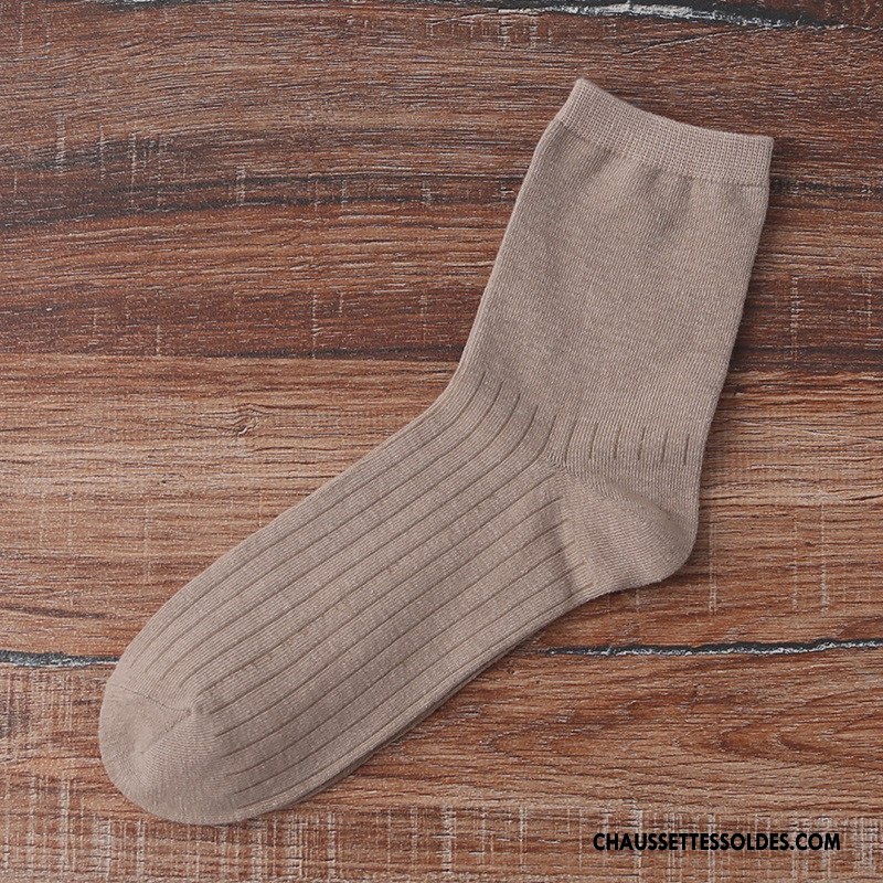 Chaussettes Mi Hautes Homme Milieu 100% Coton Hiver Le Nouveau L'automne Pure Gris