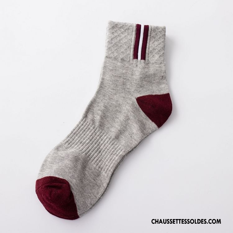 Chaussettes Mi Hautes Homme Milieu Absorber La Sueur Casual Hiver Coton L'automne Pure