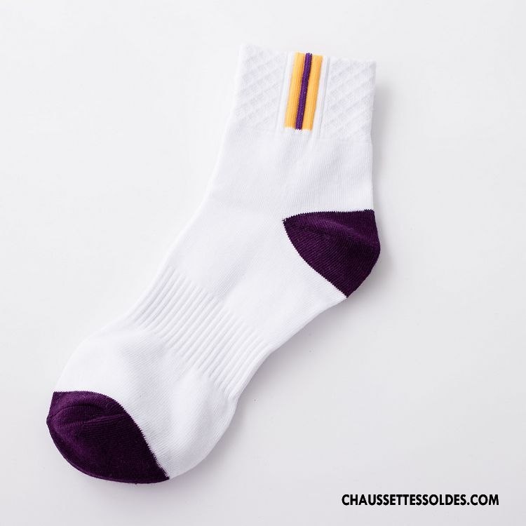 Chaussettes Mi Hautes Homme Milieu Absorber La Sueur Casual Hiver Coton L'automne Pure