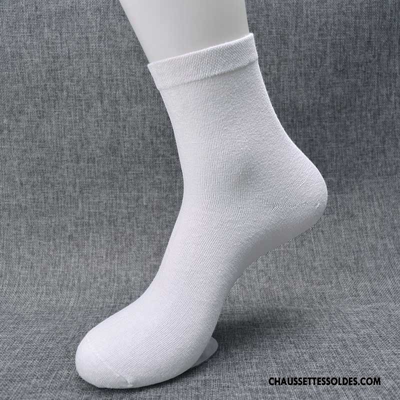 Chaussettes Mi Hautes Homme Milieu Chaussette Basse Coupée Chaussette Longue Été Chaussette Courte Coton Bio Noir Gris