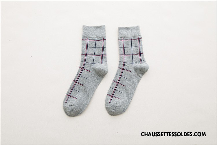 Chaussettes Mi Hautes Homme Milieu Chaussette Courte Coton Bio Le Nouveau L'automne 100% Coton Bleu