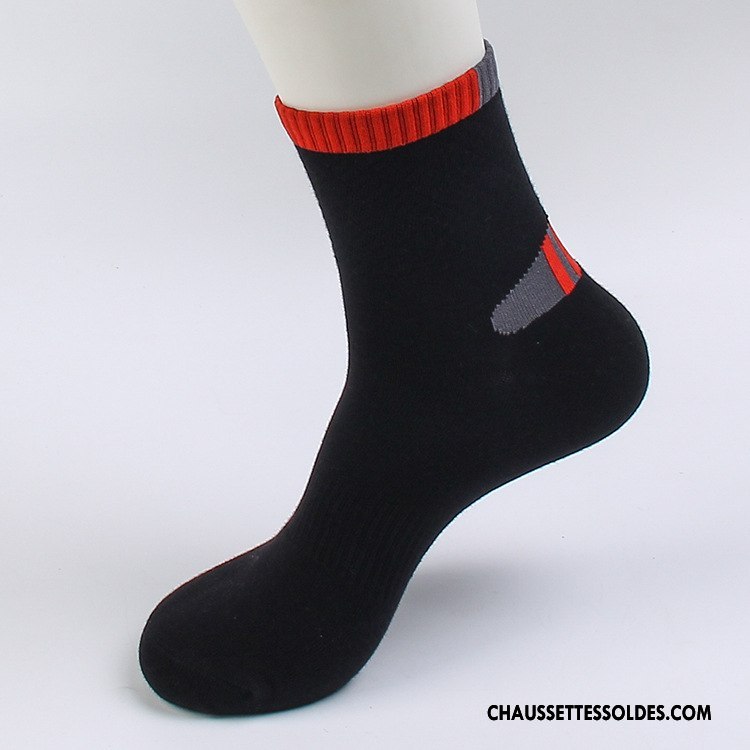 Chaussettes Mi Hautes Homme Milieu Coton Bio Mode Basket Anti-odeur Nouvelles Arrivées Blanc