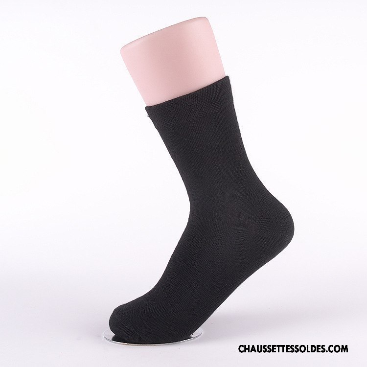 Chaussettes Mi Hautes Homme Milieu De Travail Chaussettes En Coton L'automne Pure Bleu