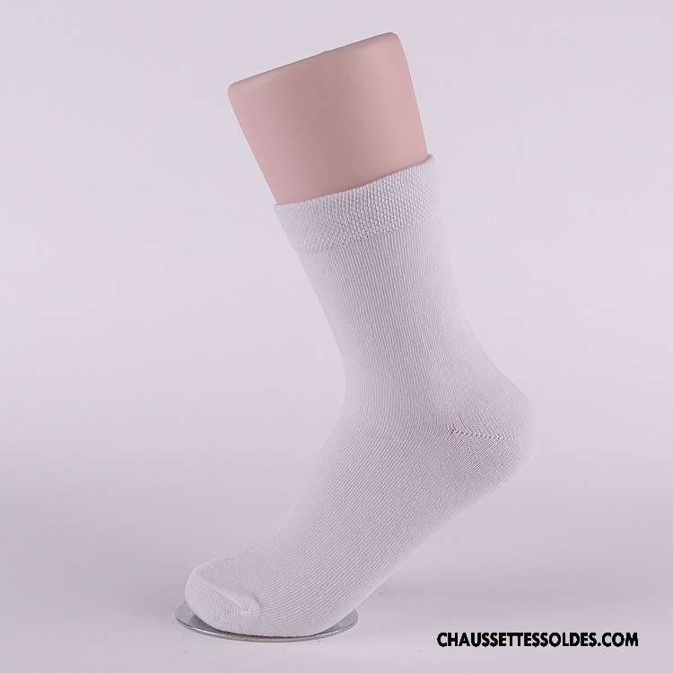 Chaussettes Mi Hautes Homme Milieu De Travail Chaussettes En Coton L'automne Pure Bleu