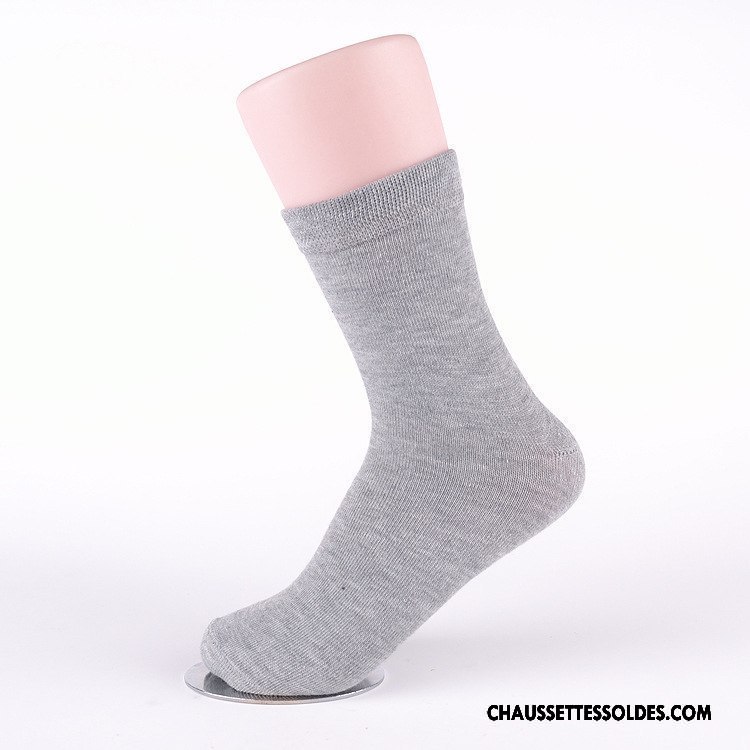 Chaussettes Mi Hautes Homme Milieu De Travail Chaussettes En Coton L'automne Pure Bleu