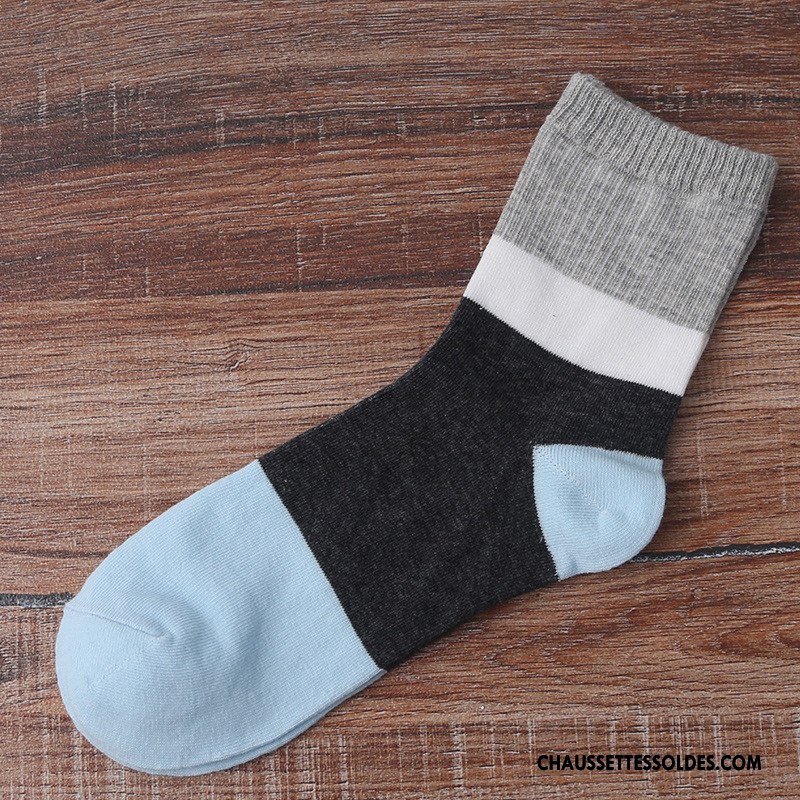 Chaussettes Mi Hautes Homme Milieu Hiver L'automne Abstrait 100% Coton Gros Marron / Brun
