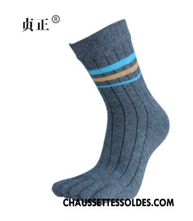 Chaussettes Mi Hautes Homme Milieu Légère Respirant De Travail Printemps Été Gris