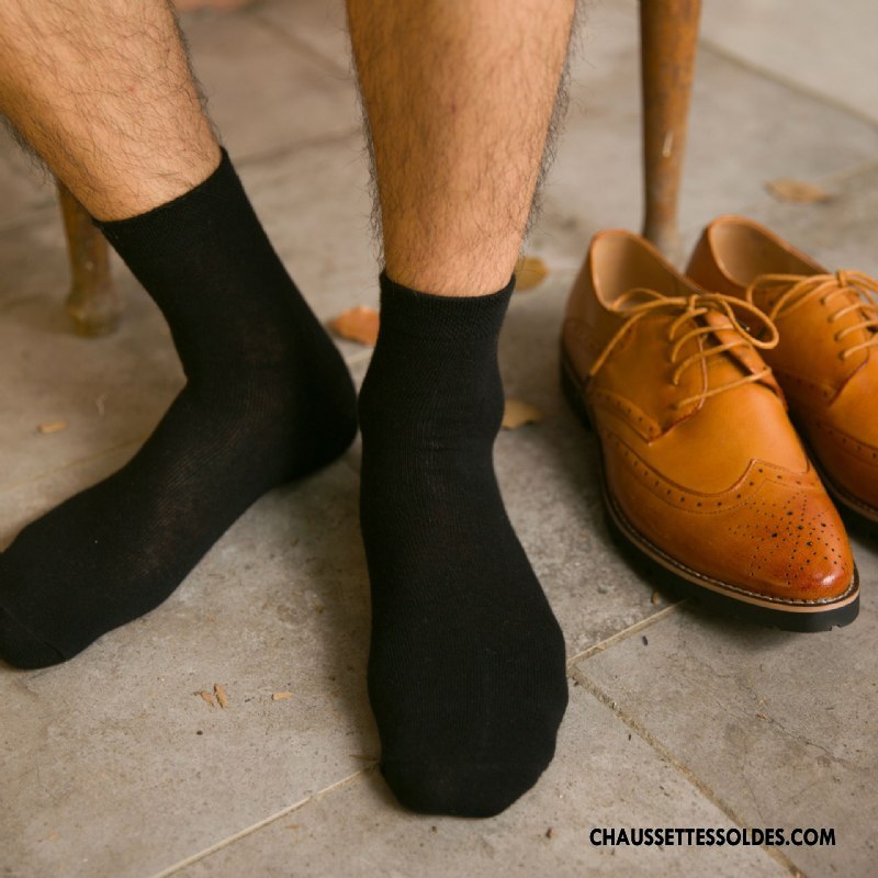 Chaussettes Mi Hautes Homme Milieu Matelassé Mode Pure Gris