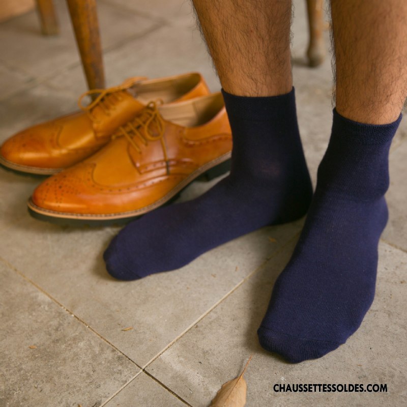 Chaussettes Mi Hautes Homme Milieu Matelassé Mode Pure Gris