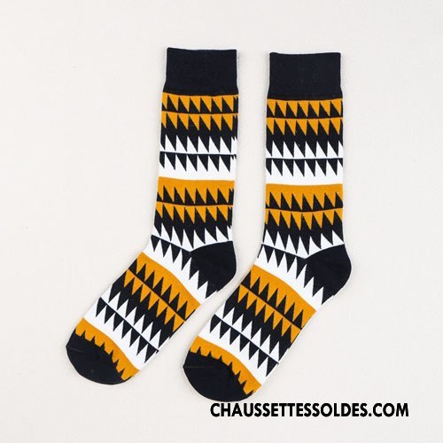 Chaussettes Mi Hautes Homme Milieu Matelassé Tendance L'automne Personnalité Créatif Marron / Brun