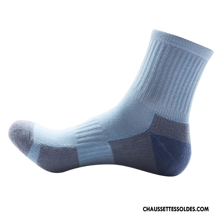 Chaussettes Mi Hautes Homme Milieu Renforcé Escalade Nouvelles Arrivées De Plein Air Hiver Bleu