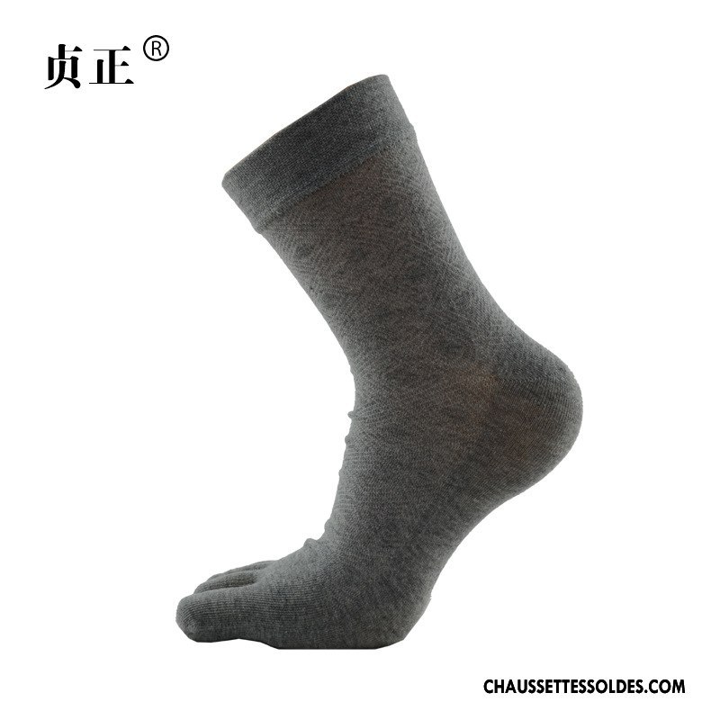 Chaussettes Mi Hautes Homme Milieu Respirant Été Absorber La Sueur Chaussettes En Coton Anti-odeur Pure Noir