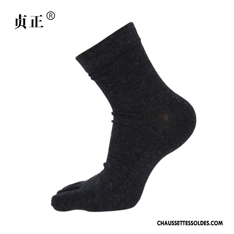 Chaussettes Mi Hautes Homme Milieu Respirant Été Absorber La Sueur Chaussettes En Coton Anti-odeur Pure Noir
