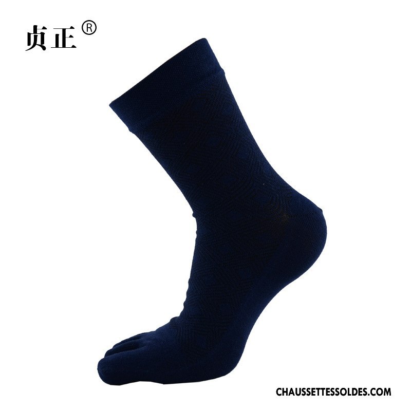 Chaussettes Mi Hautes Homme Milieu Respirant Été Absorber La Sueur Chaussettes En Coton Anti-odeur Pure Noir