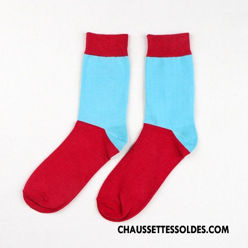 Chaussettes Mi Hautes Homme Milieu Tendance Le Nouveau L'automne Hiver Créatif Jaune