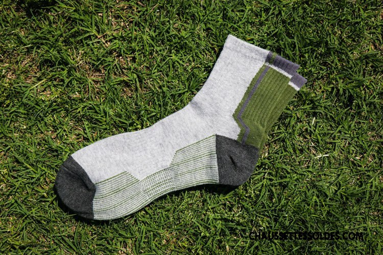 Chaussettes Mi Hautes Homme Milieu Tendance Mouvement Basket De Plein Air Matelassé Gris