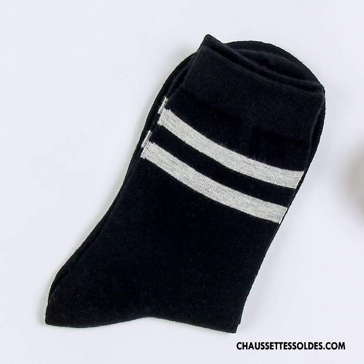 Chaussettes Mi Hautes Homme Mouvement Coton Bio Hiver Printemps L'automne Milieu Bleu