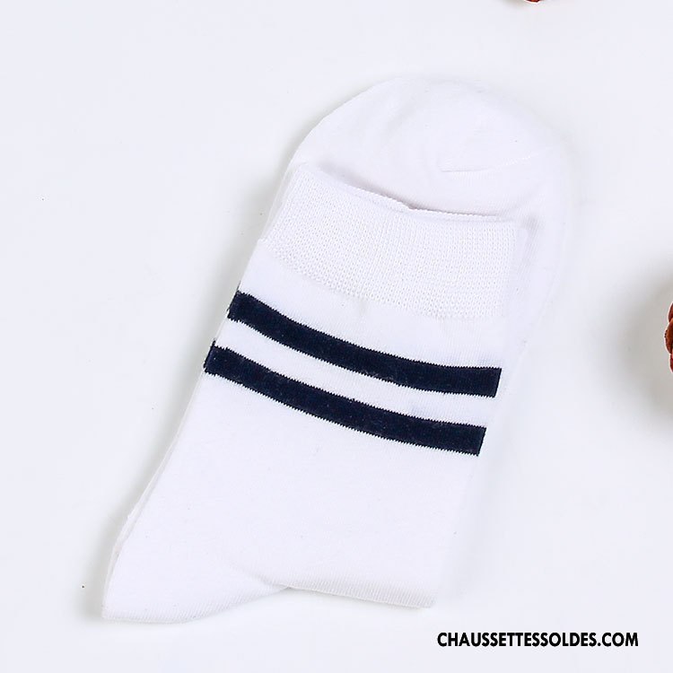 Chaussettes Mi Hautes Homme Mouvement Coton Bio Hiver Printemps L'automne Milieu Bleu