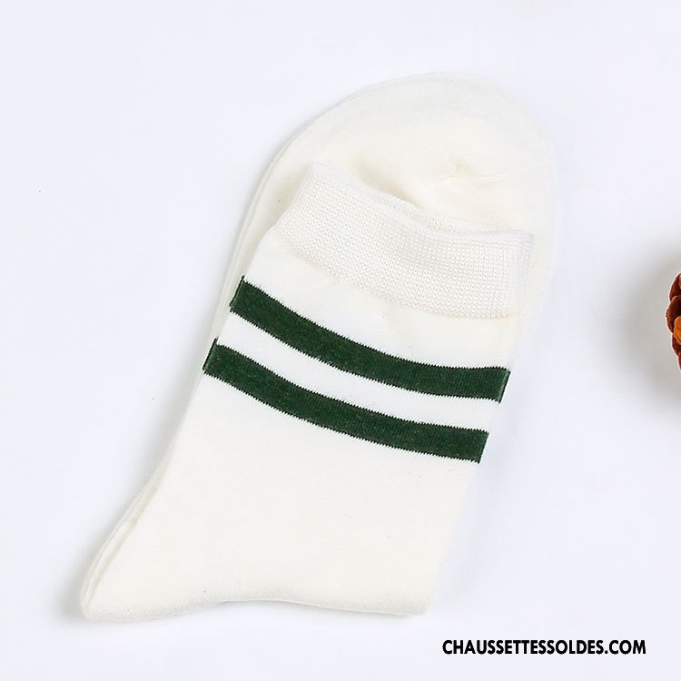 Chaussettes Mi Hautes Homme Mouvement Coton Bio Hiver Printemps L'automne Milieu Bleu
