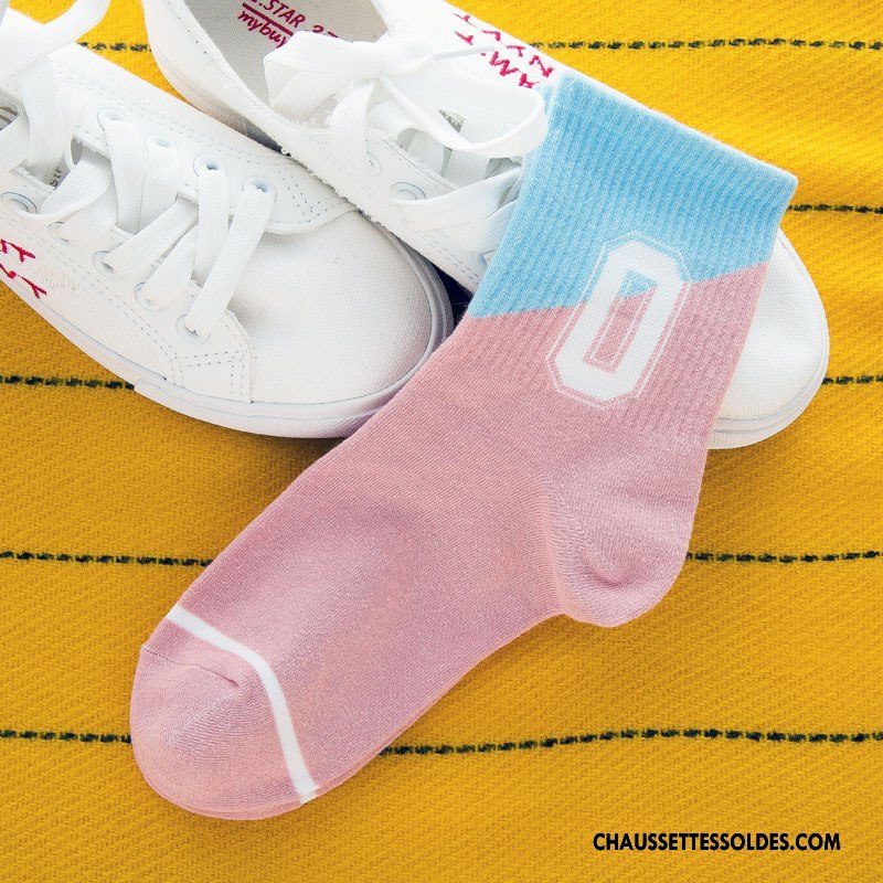 Chaussettes Mi Hautes Homme Mouvement Lettre Hiver Milieu Vent D'université Nouvelles Arrivées Vert