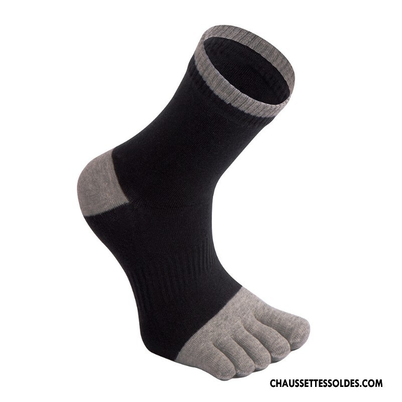 Chaussettes Mi Hautes Homme Mouvement Respirant Matelassé Anti-odeur Toutes Les Saisons Absorber La Sueur Couleurs Mixtes Blanc