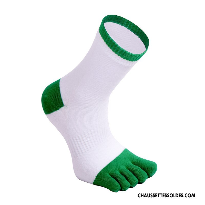 Chaussettes Mi Hautes Homme Mouvement Respirant Matelassé Anti-odeur Toutes Les Saisons Absorber La Sueur Couleurs Mixtes Blanc