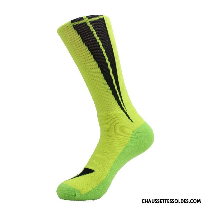 Chaussettes Mi Hautes Homme Mouvement Serviette Renforcé Longue De Plein Air Basket Jaune