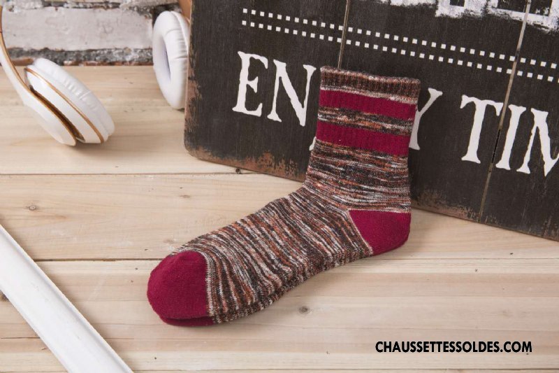 Chaussettes Mi Hautes Homme Mouvement Terry Yarn Milieu Serviette Absorber La Sueur Gris