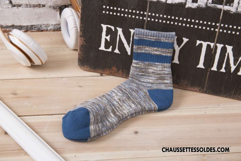 Chaussettes Mi Hautes Homme Mouvement Terry Yarn Milieu Serviette Absorber La Sueur Gris