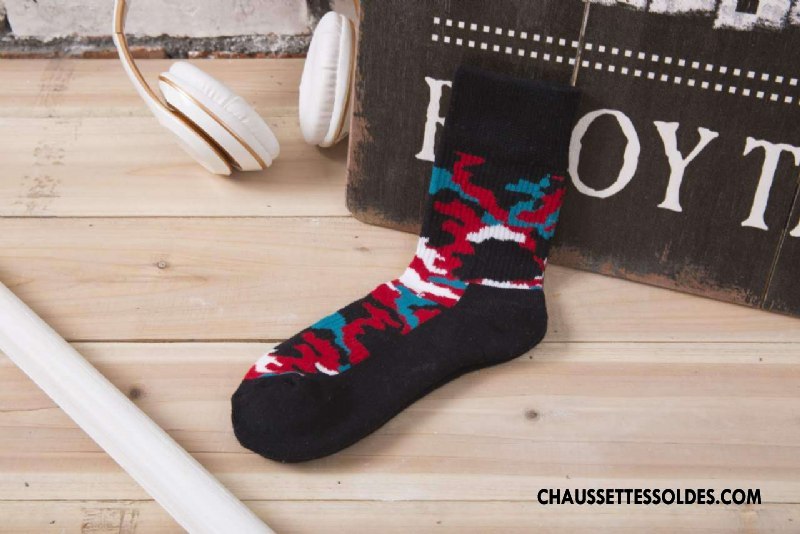 Chaussettes Mi Hautes Homme Nouvelles Arrivées Coton Bio Absorber La Sueur Hiver Camouflage Milieu Vert