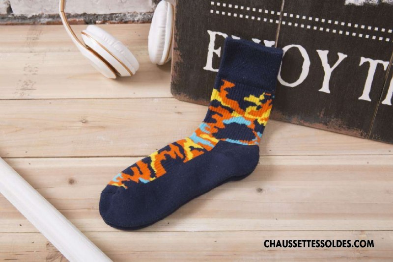 Chaussettes Mi Hautes Homme Nouvelles Arrivées Coton Bio Absorber La Sueur Hiver Camouflage Milieu Vert