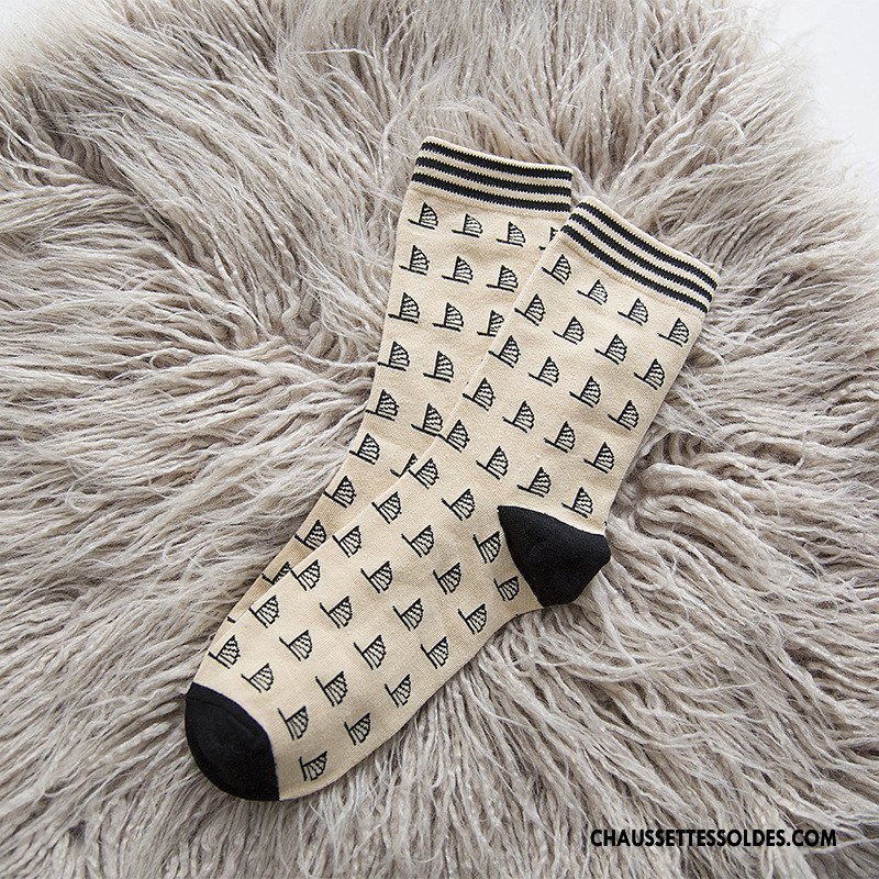 Chaussettes Mi Hautes Homme Nouvelles Arrivées Milieu Femme Chaussettes En Coton Tous Les Assortis L'automne Bleu