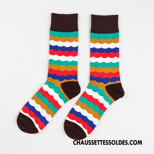 Chaussettes Mi Hautes Homme Personnalité Chaussette Longue Graffiti Lovers Milieu Tendance Coloré
