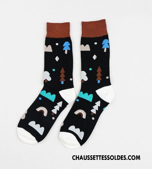 Chaussettes Mi Hautes Homme Personnalité Chaussette Longue Graffiti Lovers Milieu Tendance Coloré